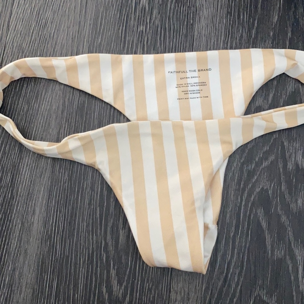 Striped Bikini Bottoms by Faithful the Brand XS